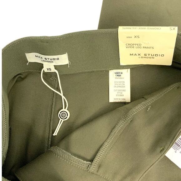 Max Studio Ponte Ankle Crop Utility Pants In Loden Size XS NWT $45 MSRP - Picture 4 of 8